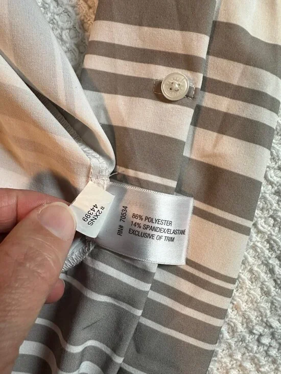 Orvis Long Sleeved Lightweight Button Up Striped Shirt Size Large - Picture 5 of 6